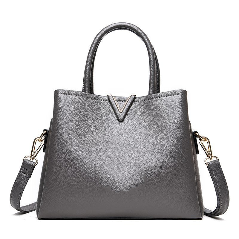 Cuir surface souple portable et à la mode trois intercalaires de grandes capacités fourre-tout
