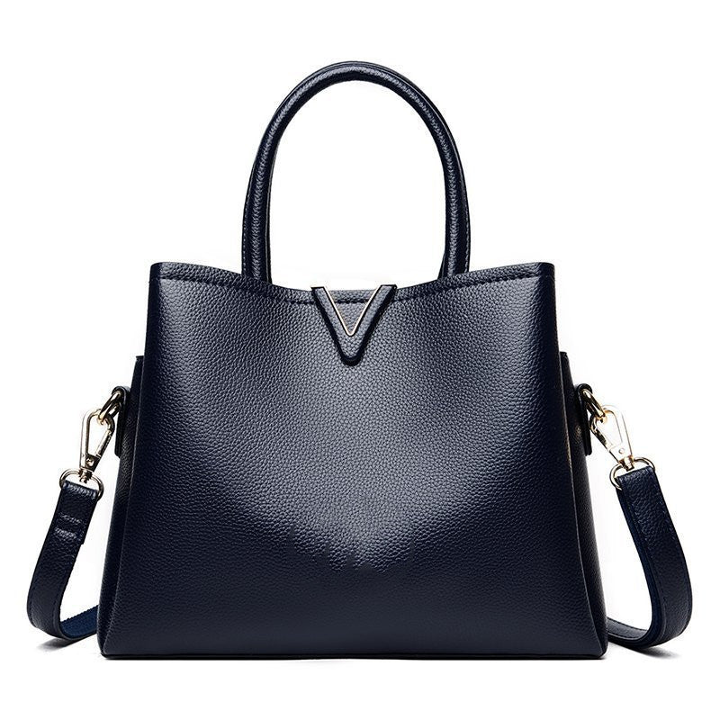 Cuir surface souple portable et à la mode trois intercalaires de grandes capacités fourre-tout