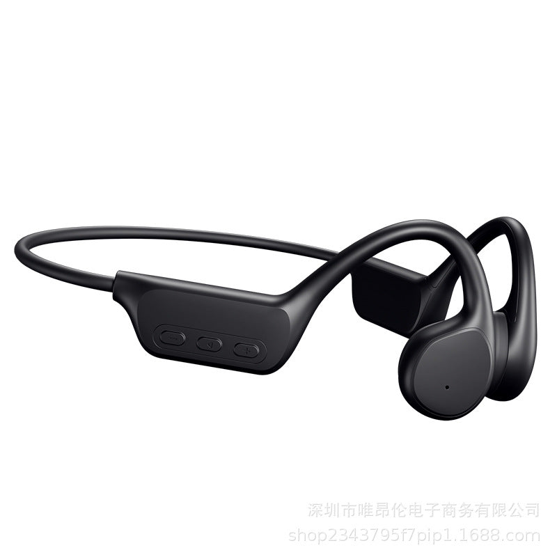 Écouteurs à conduction osseuse Bluetooth sans fil, étanchéité IPX8, lecteur MP3, casque Hi-Fi avec crochets auriculaires et microphone, pour la natation.