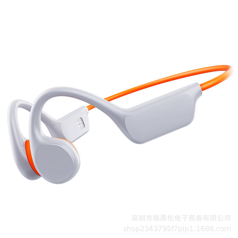 Écouteurs à conduction osseuse Bluetooth sans fil, étanchéité IPX8, lecteur MP3, casque Hi-Fi avec crochets auriculaires et microphone, pour la natation.