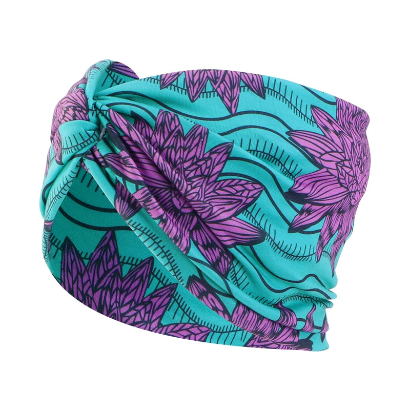 Nouveau modèle africain torsion Style bandeau élastique Double couche Bandana sport course bandeau pour femmes chapeaux cheveux accessoires