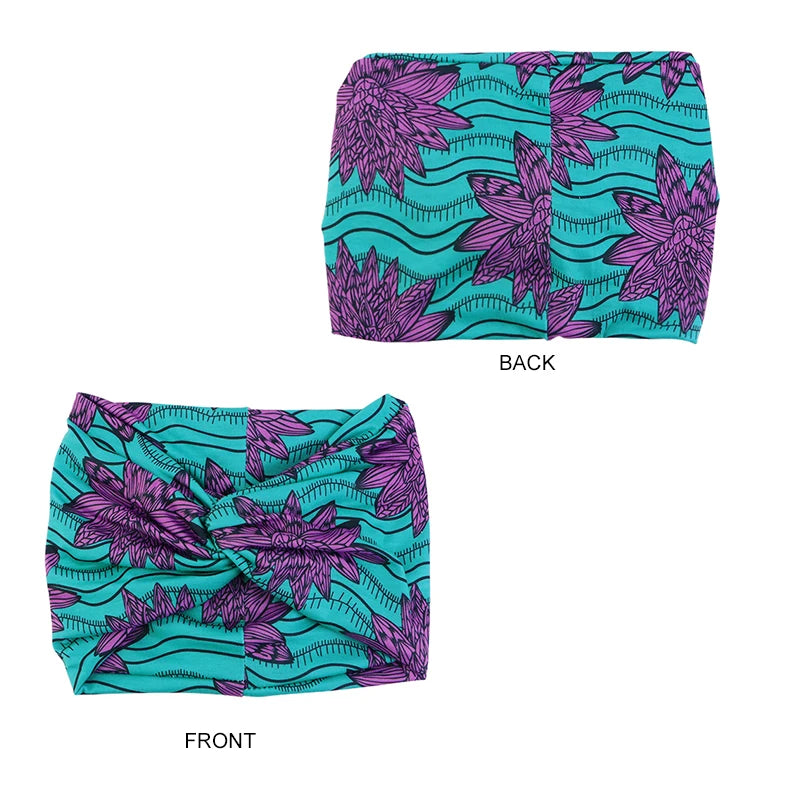 Nouveau modèle africain torsion Style bandeau élastique Double couche Bandana sport course bandeau pour femmes chapeaux cheveux accessoires