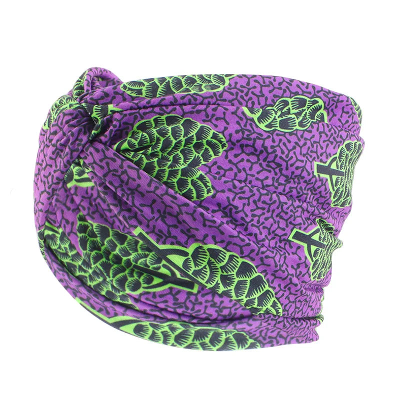 Nouveau modèle africain torsion Style bandeau élastique Double couche Bandana sport course bandeau pour femmes chapeaux cheveux accessoires