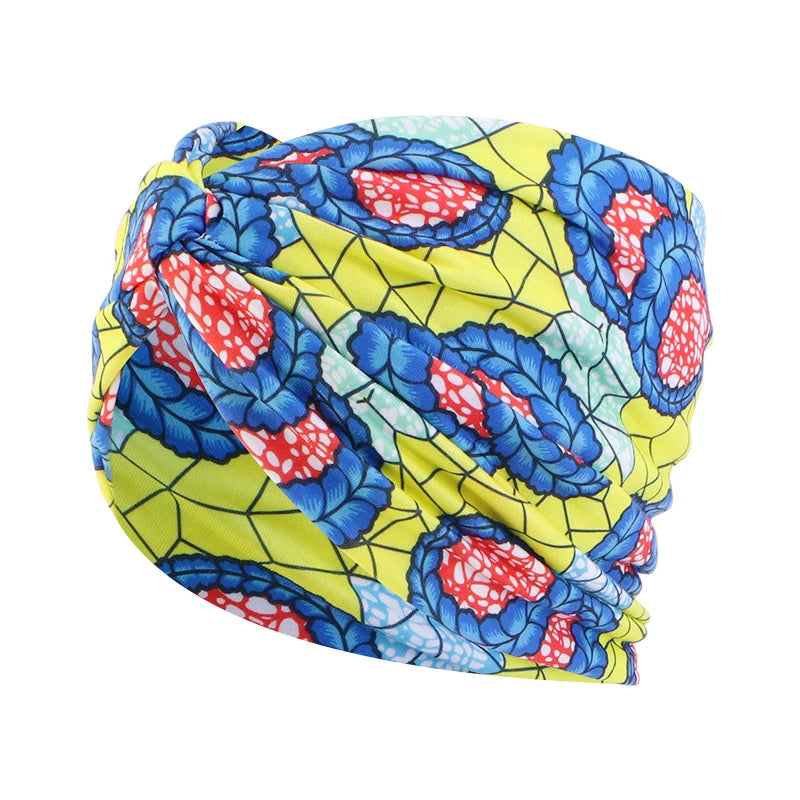 Nouveau modèle africain torsion Style bandeau élastique Double couche Bandana sport course bandeau pour femmes chapeaux cheveux accessoires