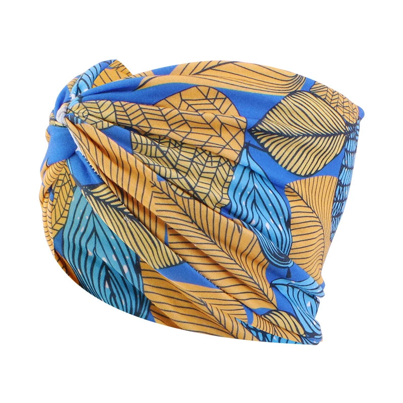 Nouveau modèle africain torsion Style bandeau élastique Double couche Bandana sport course bandeau pour femmes chapeaux cheveux accessoires