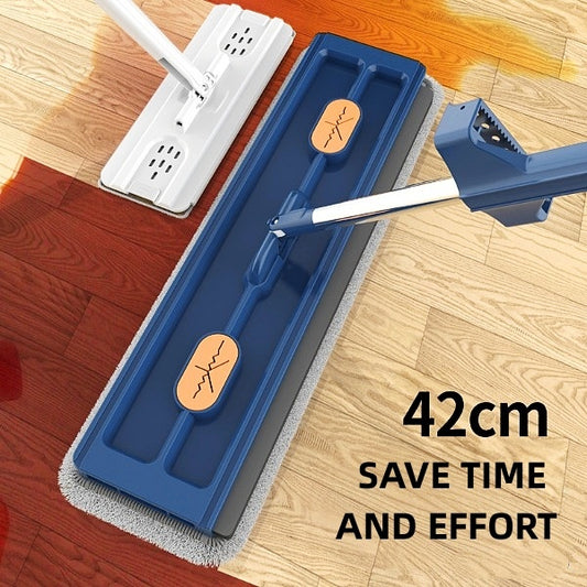 Mop Plat de Nouveau Style avec Rotation à 360° Convient à Divers Types de Sols Forte Absorption d'Eau pour le Nettoyage des Sols à Domicile