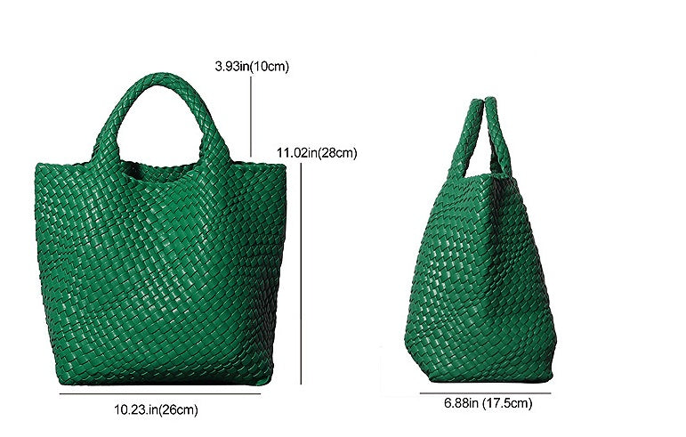 Sac seau en cuir souple Sac à boulettes tricoté à une épaule