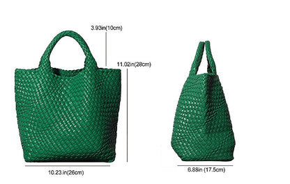 Sac seau en cuir souple Sac à boulettes tricoté à une épaule
