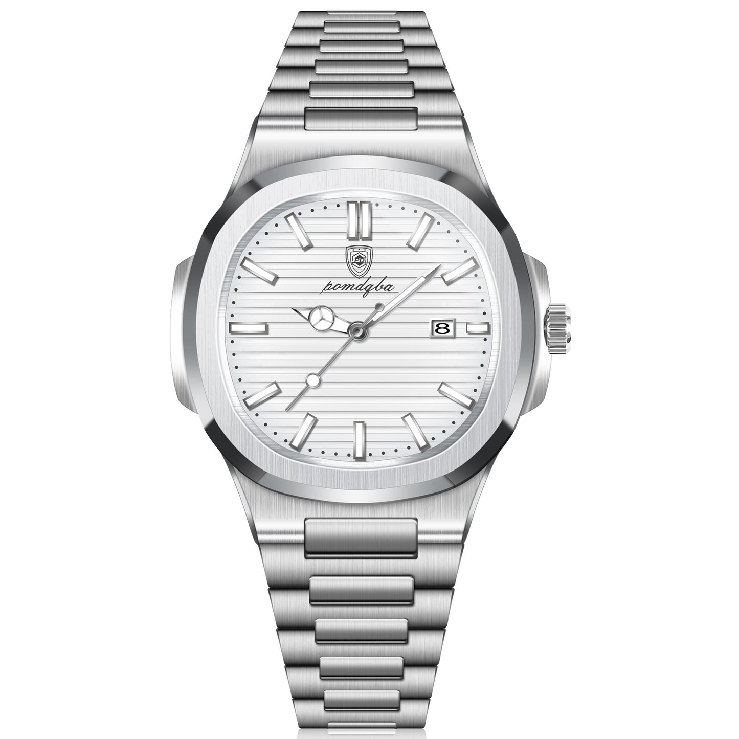 Montre carrée pour homme, étanche, avec calendrier, montre à quartz.