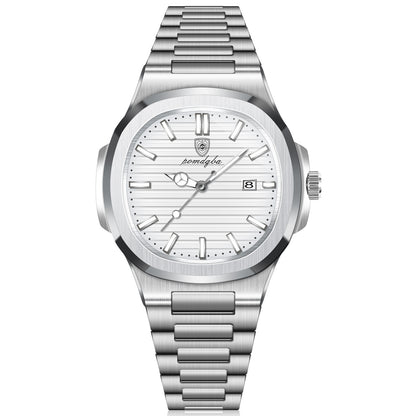 Montre carrée pour homme, étanche, avec calendrier, montre à quartz.