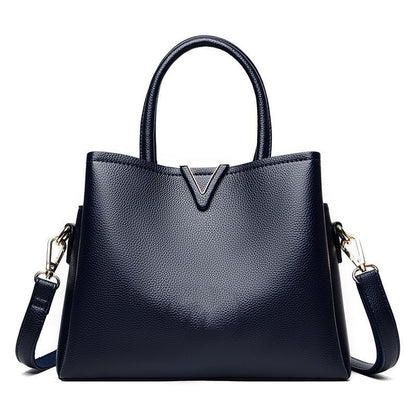Cuir surface souple portable et à la mode trois intercalaires de grandes capacités fourre-tout