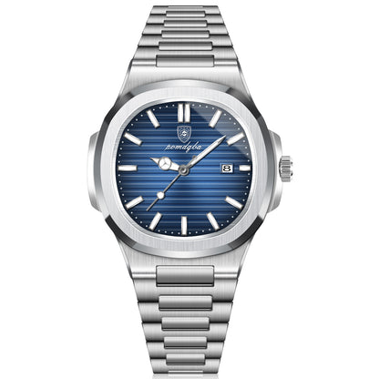 Montre carrée pour homme, étanche, avec calendrier, montre à quartz.