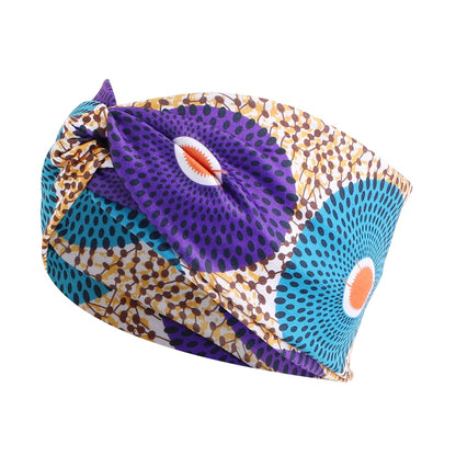 Bandeau de sauna imprimé à motif africain pour femmes, style torsadé, salon de maquillage, vêtements de sauna ronds, turban pour dames, accessoires pour cheveux
