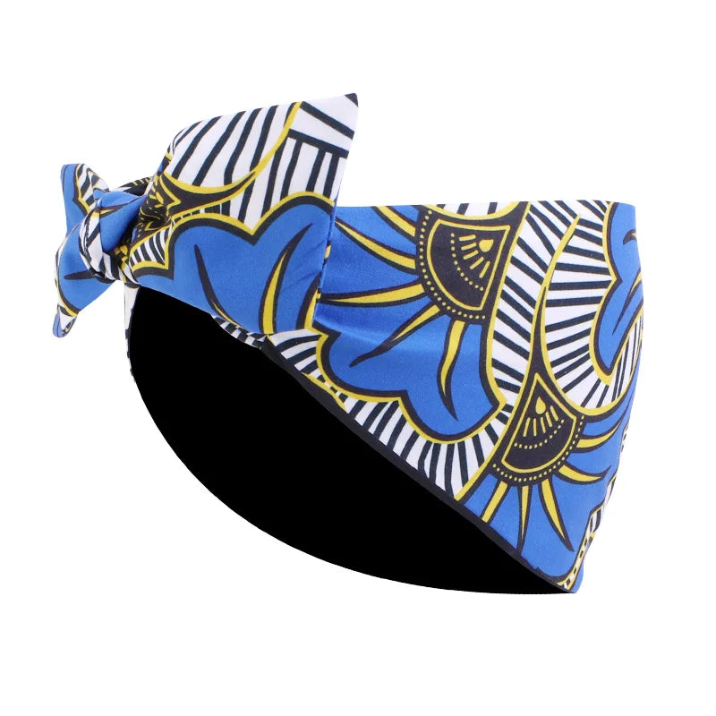 Bandeau de sauna imprimé à motif africain pour femmes, style torsadé, salon de maquillage, vêtements de sauna ronds, turban pour dames, accessoires pour cheveux