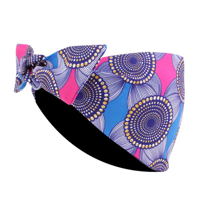 Bandeau de sauna imprimé à motif africain pour femmes, style torsadé, salon de maquillage, vêtements de sauna ronds, turban pour dames, accessoires pour cheveux