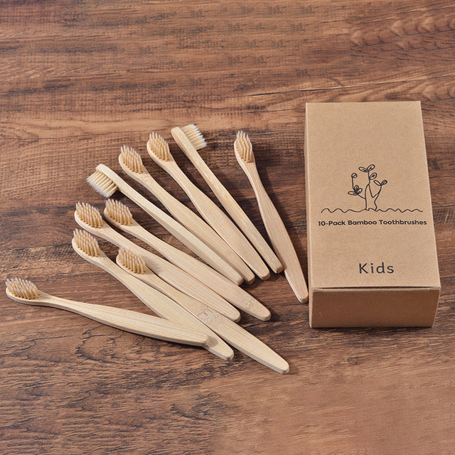 Brosse à dents en bambou de nouvelle conception de couleurs mélangées, bois écolo...