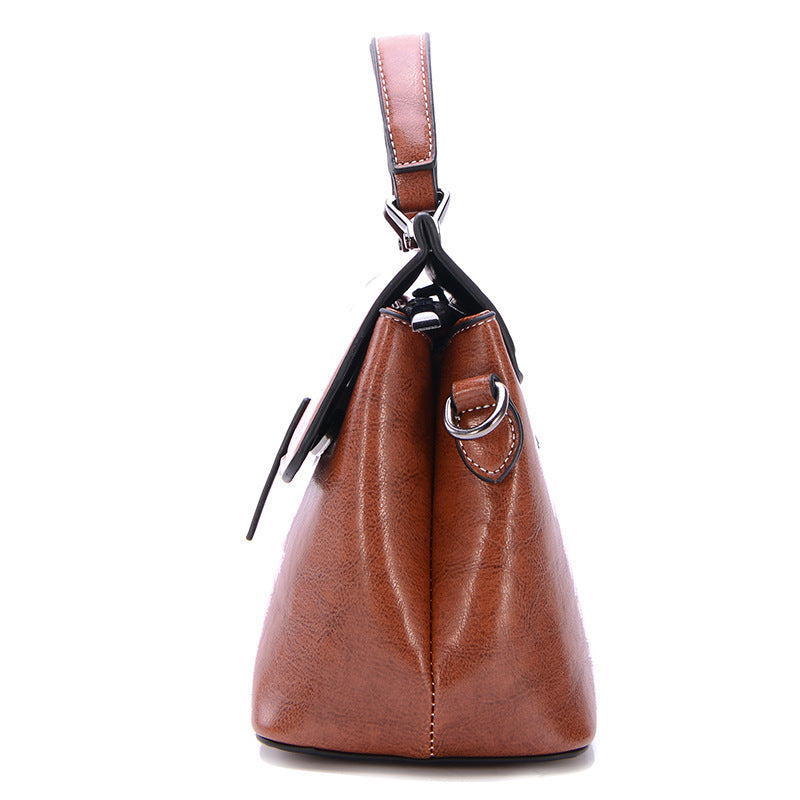 Sac à main de banlieue en cuir de grande capacité à la mode