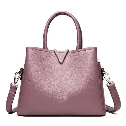 Cuir surface souple portable et à la mode trois intercalaires de grandes capacités fourre-tout